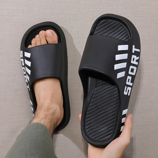 Chinelos masculinos de verão — modelo fashion para uso interno e externo, sandálias estilo flip-flop, sola grossa, antiderrapante, ideais para praia, banho e lazer.