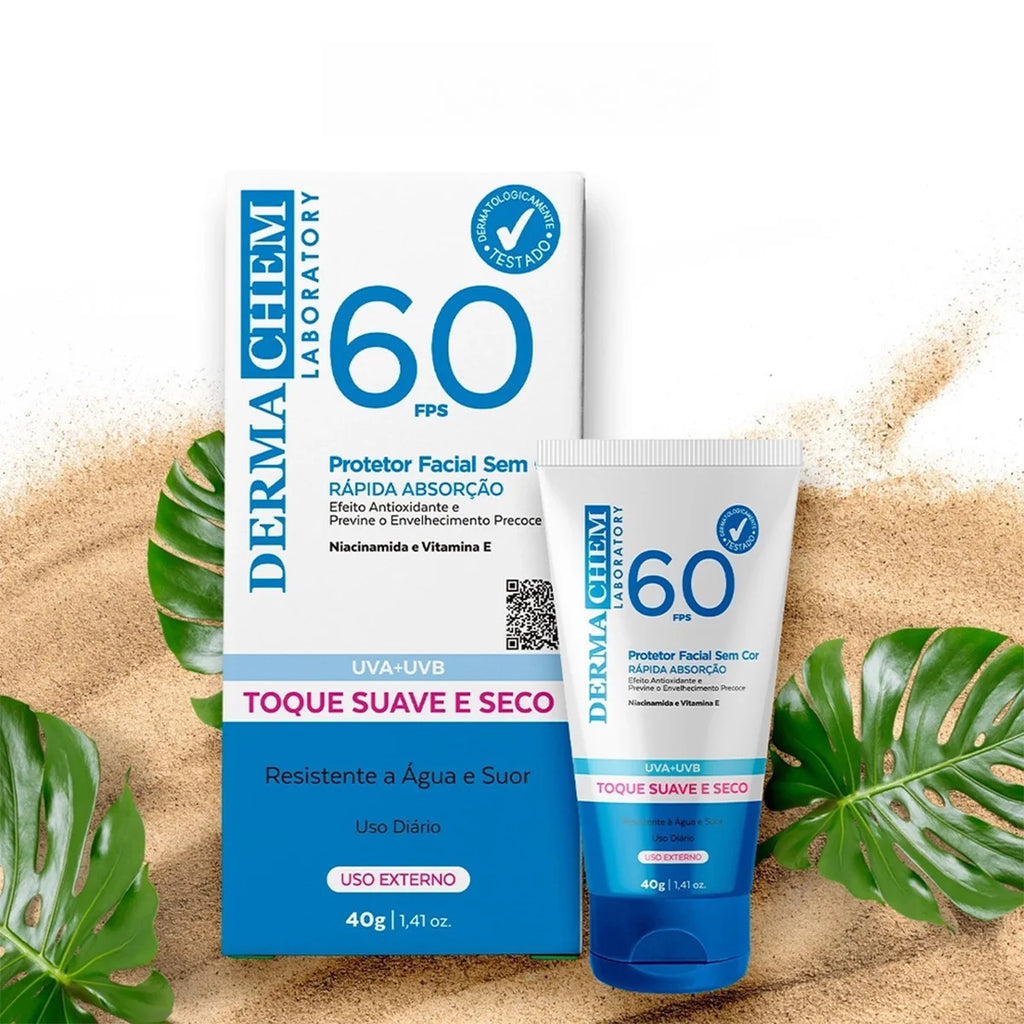 FPS 60 - Protetor Solar Facial Sem Cor Dermachem