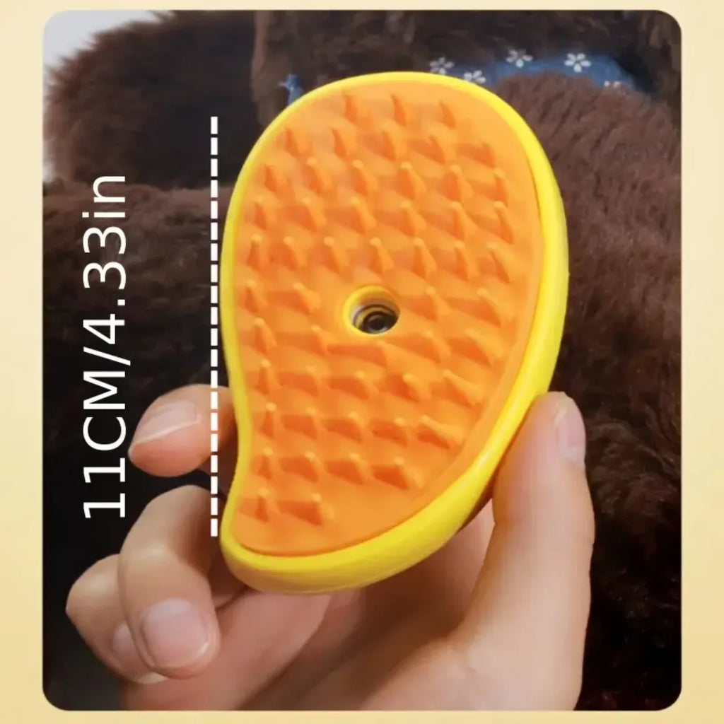 Escova a vapor para cão e gato, escova elétrico para massagem, pet grooming ferramenta, 3 em 1 pente de massagem