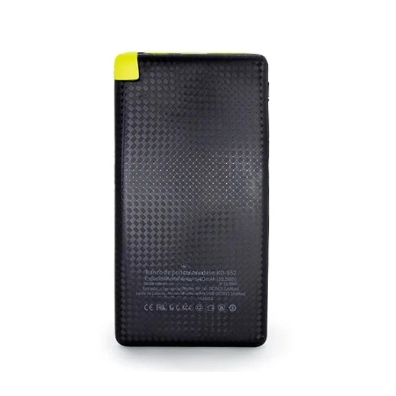 Power Bank Portable Charger 10000 Mah Compatible Slim V8 Type, Black and White Fast Charging