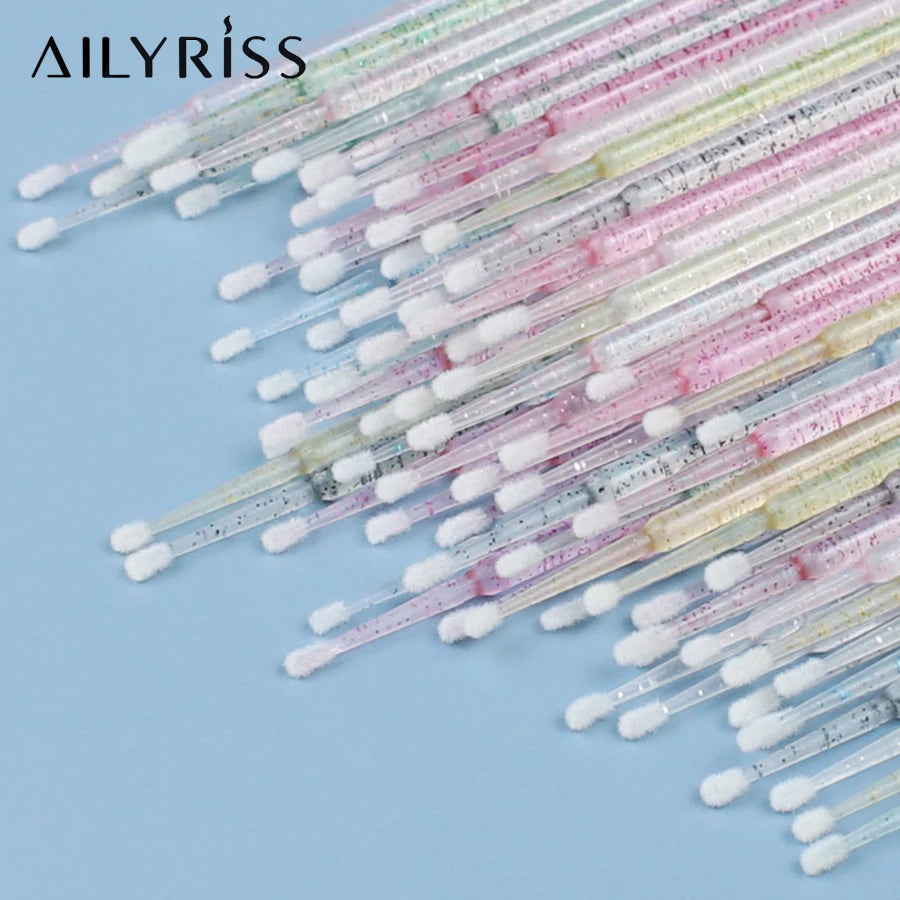 100 pçs/lote Micro Pincel Descartável Aplicador de Extensão de Cílios Pincel de Rímel Cílios Individuais para Mulheres Ferramentas de Maquiagem