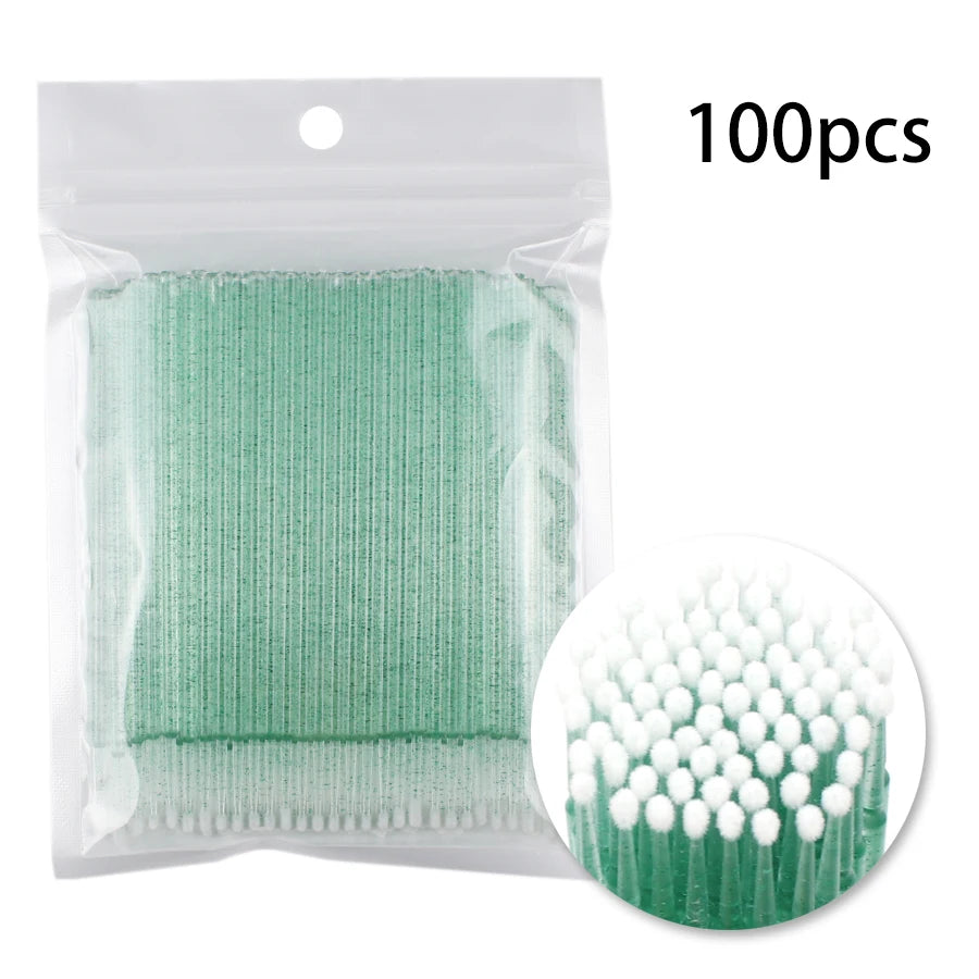 100 pçs/lote Micro Pincel Descartável Aplicador de Extensão de Cílios Pincel de Rímel Cílios Individuais para Mulheres Ferramentas de Maquiagem