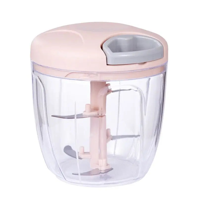 Moedor de carne manual 500/900ml, picador de alho giratório, triturador de alho, cortador de vegetais e cebola, acessórios de cozinha