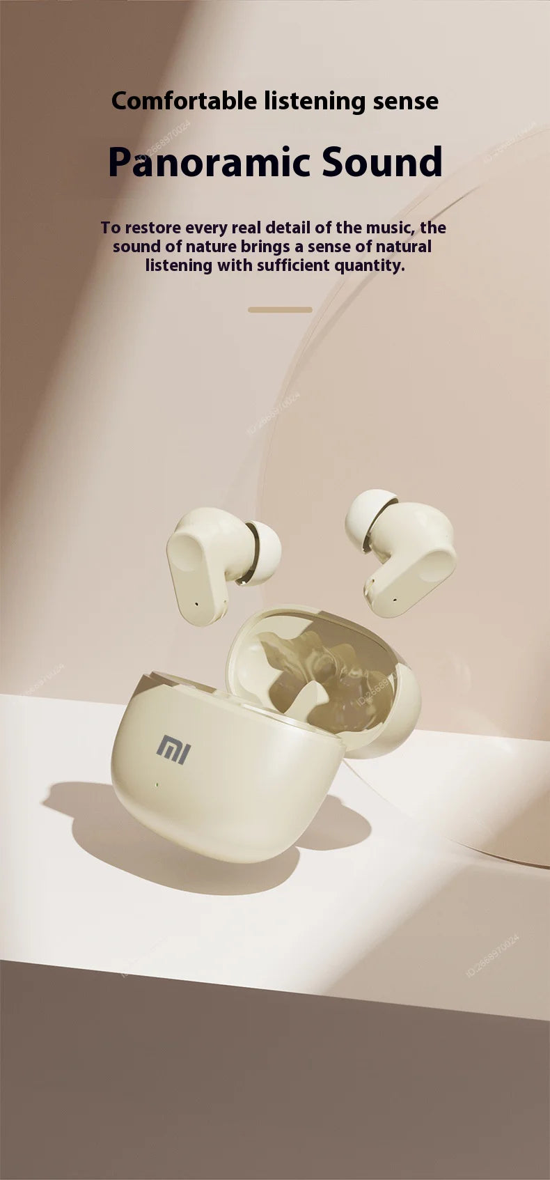 Xiaomi Wireless Bluetooth Earbuds In-Ear Noise Cancelling Secure Fit for Sports Hi-Fi Sound Long Battery Life Perfect for Life