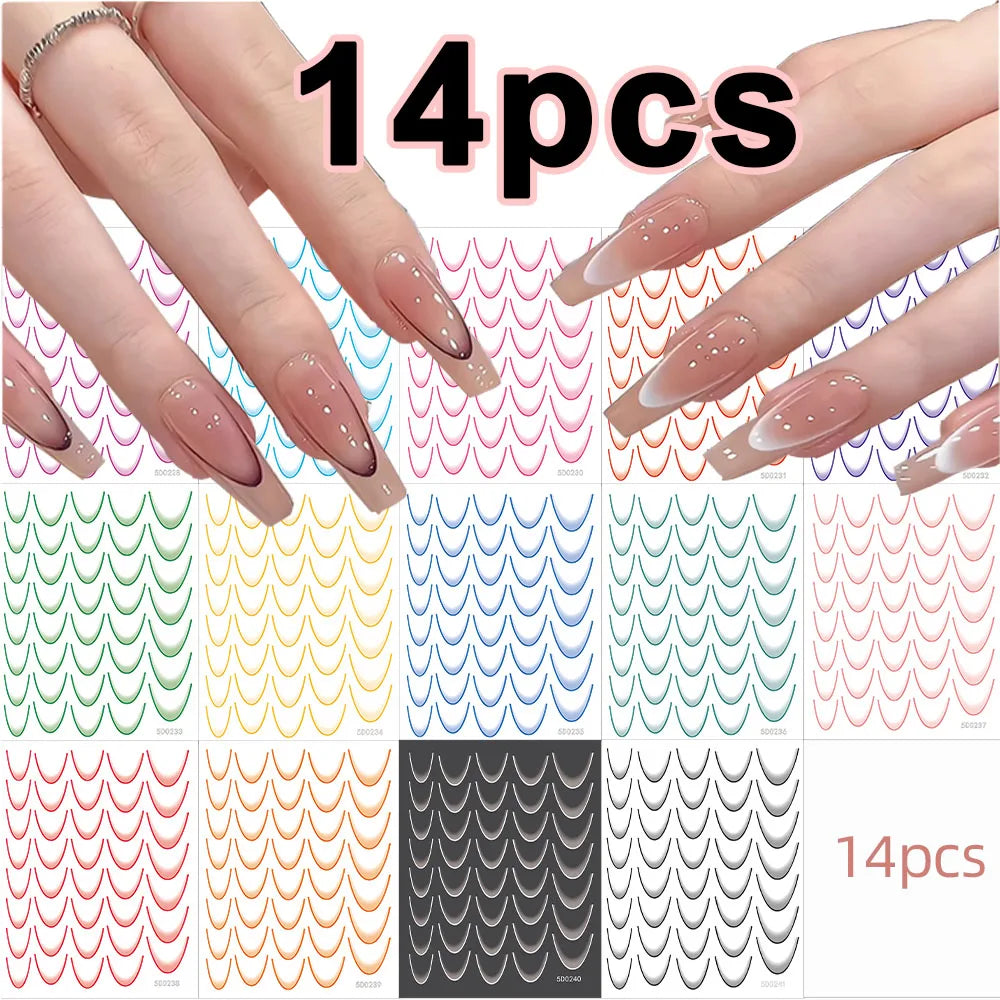 Conjunto de 12 adesivos de unha de anjo com ponto de desenho animado, múltiplas ações, decalques de arte de unha kawaii, decoração de manicure infantil