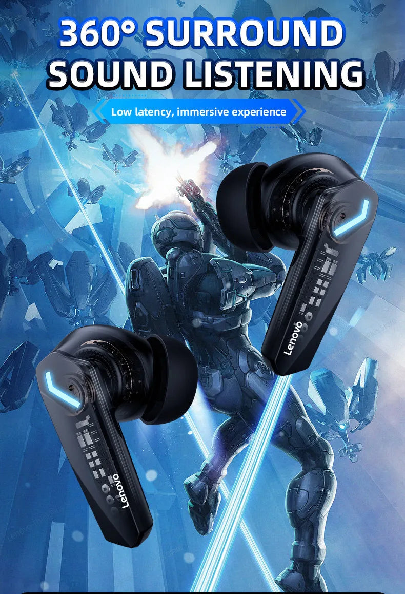 Lenovo GM2 Pro Wireless Headphones Earphones Bluetooth Touch Control Noise Reduction Stereo Earbuds Headsets for Xiaomi Iphone