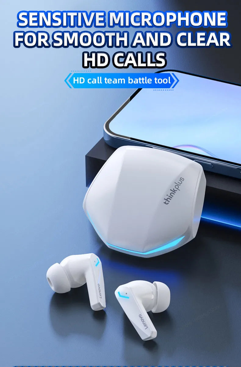 Lenovo GM2 Pro Wireless Headphones Earphones Bluetooth Touch Control Noise Reduction Stereo Earbuds Headsets for Xiaomi Iphone