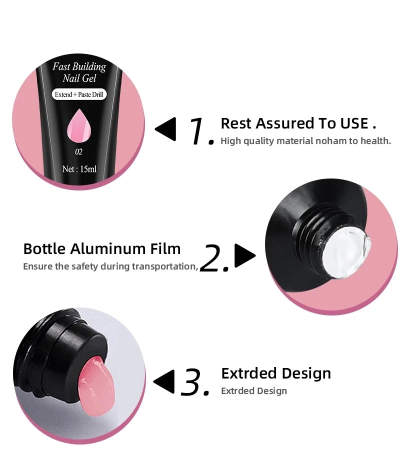 Kit de esmalte em gel com lâmpada UV para unhas, máquina elétrica de furadeira para unhas, kit de base e acabamento para unhas em gel Soak Off