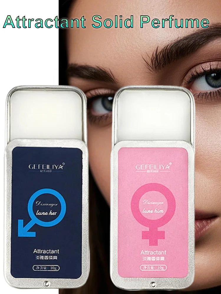 Perfume de feromônio corporal, bálsamo sólido para mulheres e homens, fragrância de bolso de longa duração, fragrância leve, perfume sólido portátil, 1/2/3 peças
