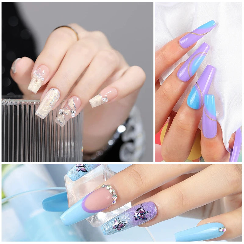 Kit de esmalte em gel com lâmpada UV para unhas, máquina elétrica de furadeira para unhas, kit de base e acabamento para unhas em gel Soak Off