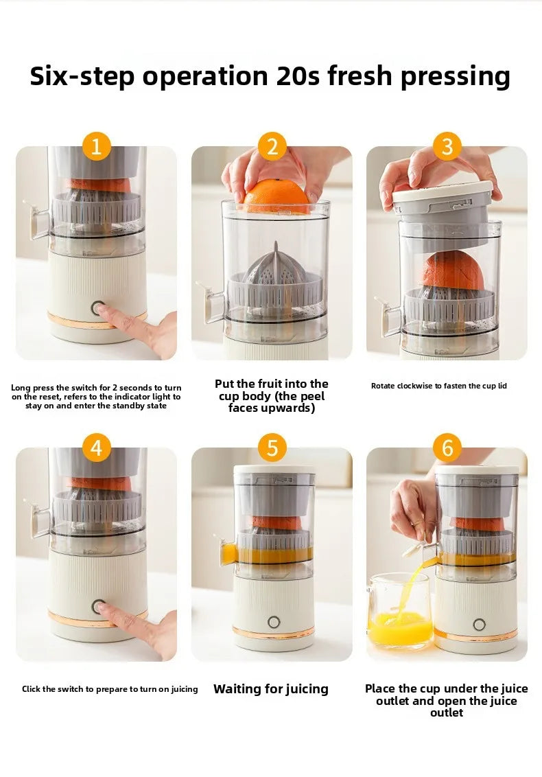 Um liquidificador mini portátil, recarregável via USB, automático e multifuncional que pode facilmente alcançar a separação de resíduos.