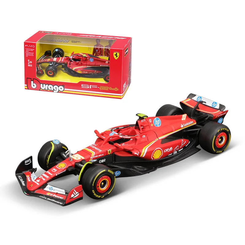 Carro de Brinquedo Mercedes-AMG Petronas F1 Team W15 2024 #44 Hamilton #63 George Russell Alloy Car Die Cast Model Toy Collectible