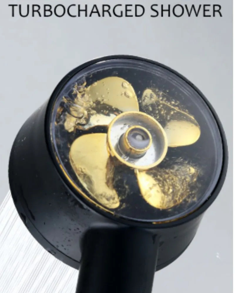 Chuveiro de alta pressão com temperatura inteligente, visor digital, graus de rotação, com ventilador pequeno, acessórios de banheiro ABS Rain