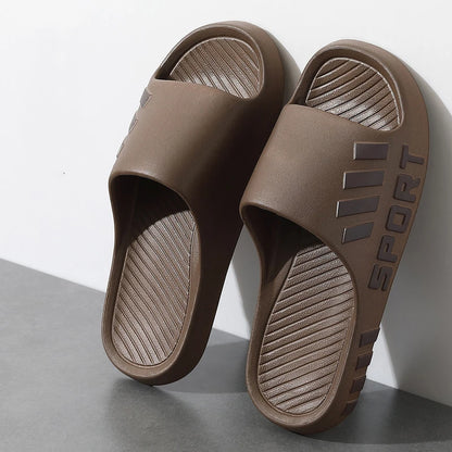 Chinelos masculinos de verão — modelo fashion para uso interno e externo, sandálias estilo flip-flop, sola grossa, antiderrapante, ideais para praia, banho e lazer.