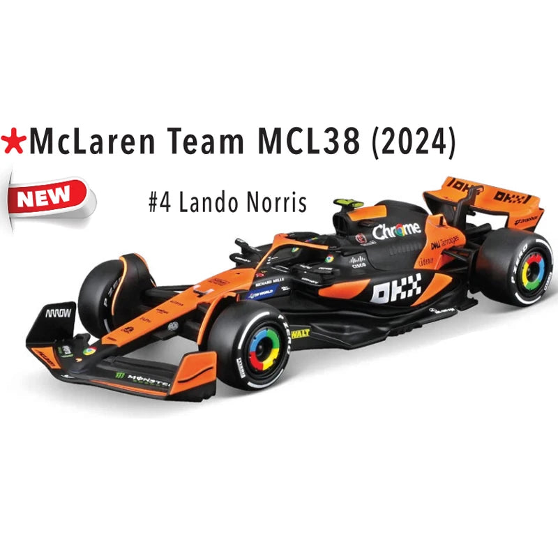 Carro de Brinquedo Mercedes-AMG Petronas F1 Team W15 2024 #44 Hamilton #63 George Russell Alloy Car Die Cast Model Toy Collectible