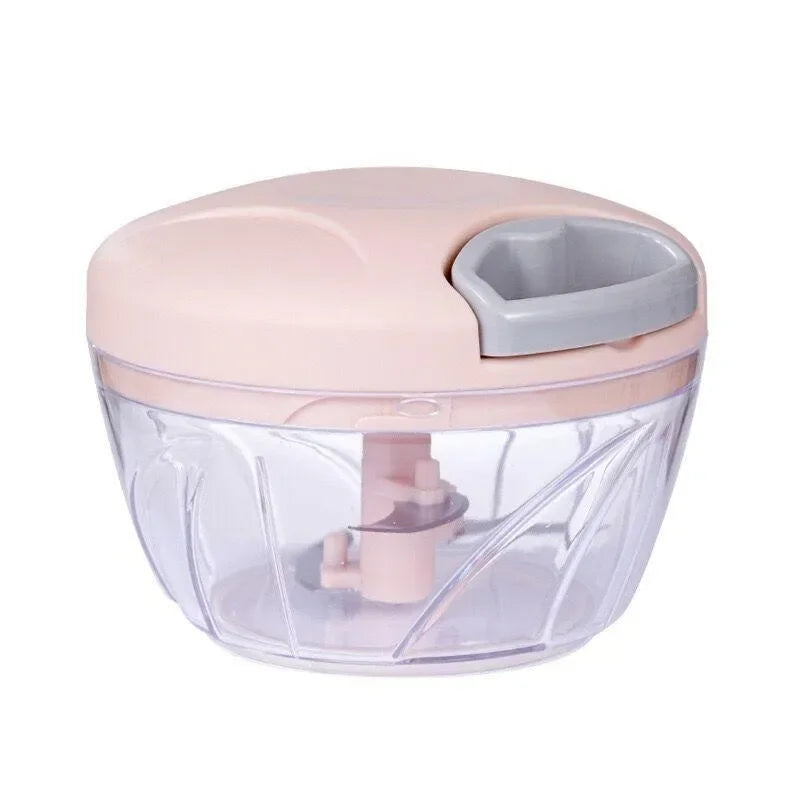Moedor de carne manual 500/900ml, picador de alho giratório, triturador de alho, cortador de vegetais e cebola, acessórios de cozinha
