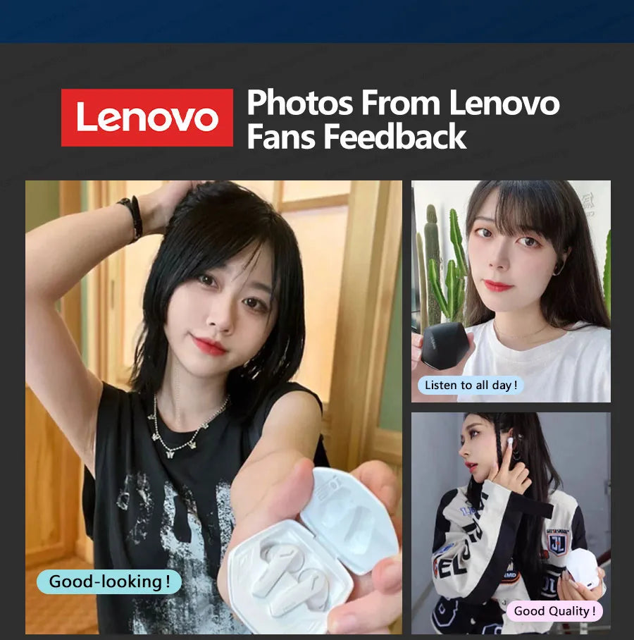 Lenovo GM2 Pro Wireless Headphones Earphones Bluetooth Touch Control Noise Reduction Stereo Earbuds Headsets for Xiaomi Iphone