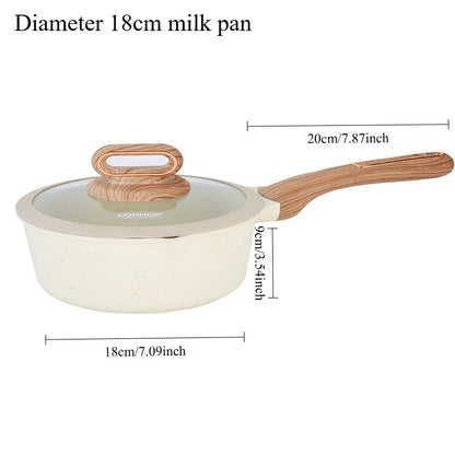 Conjunto de Panelas de Cerâmica DONNOR — Panelas e Frigideiras Antiaderentes, compatíveis com fogão de indução, para cozinha doméstica.