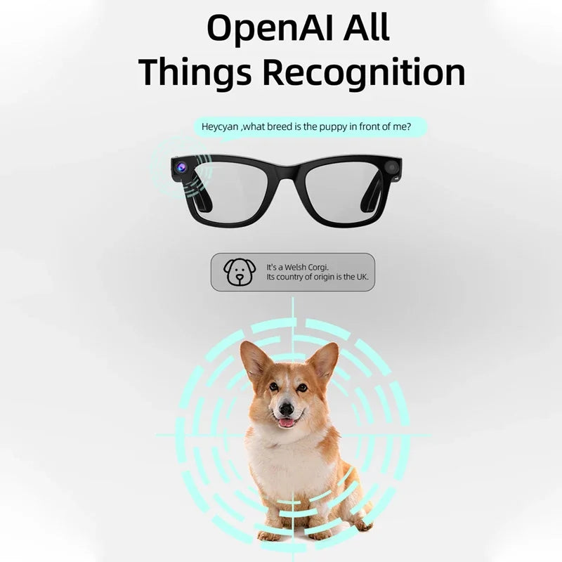 Xiaomi 4K Smart AI Glasses 800W pixel AI Shooting Camera HD Photo Video Voice Call Translation Waterproof Bluetooth AI Glasses