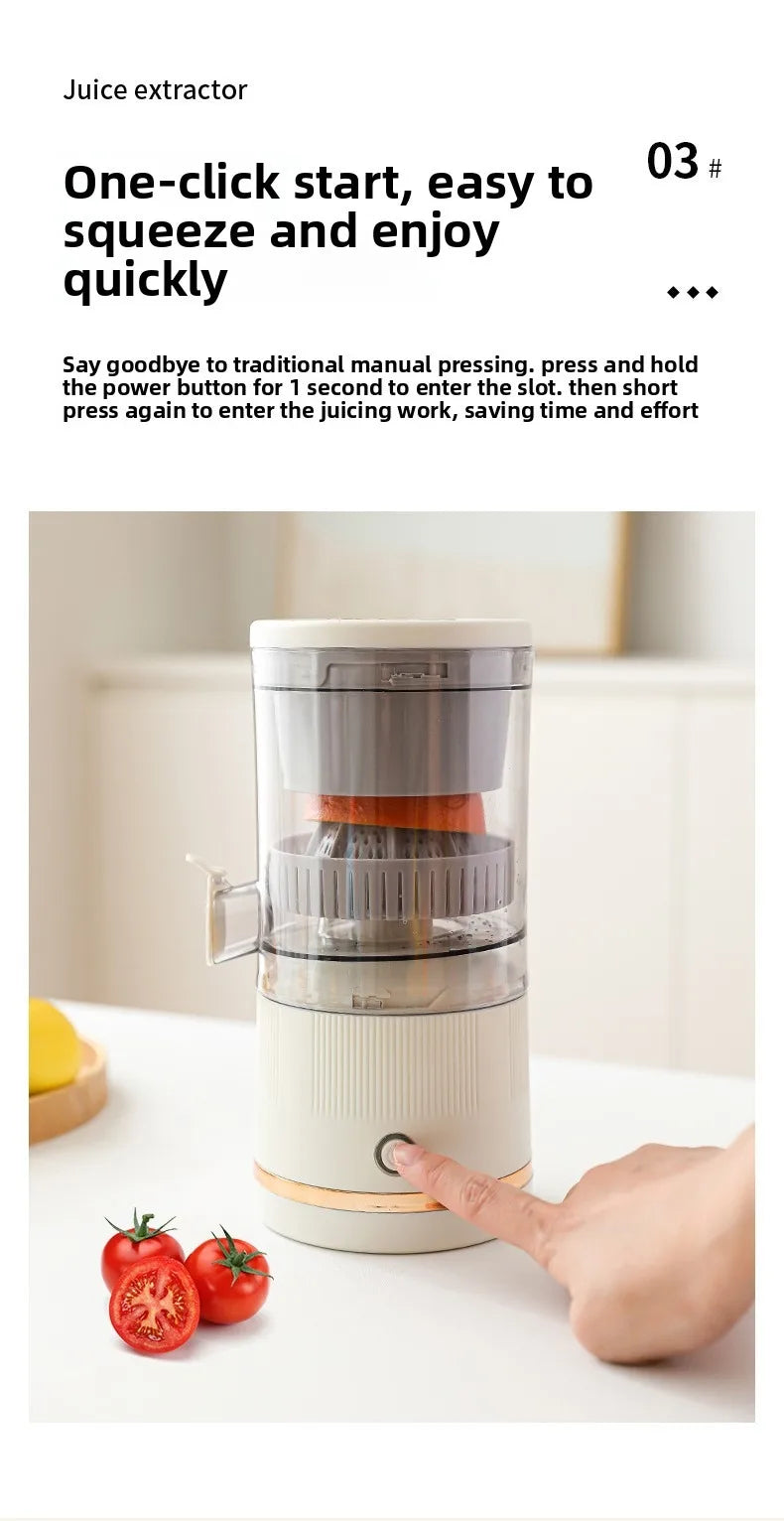Um liquidificador mini portátil, recarregável via USB, automático e multifuncional que pode facilmente alcançar a separação de resíduos.