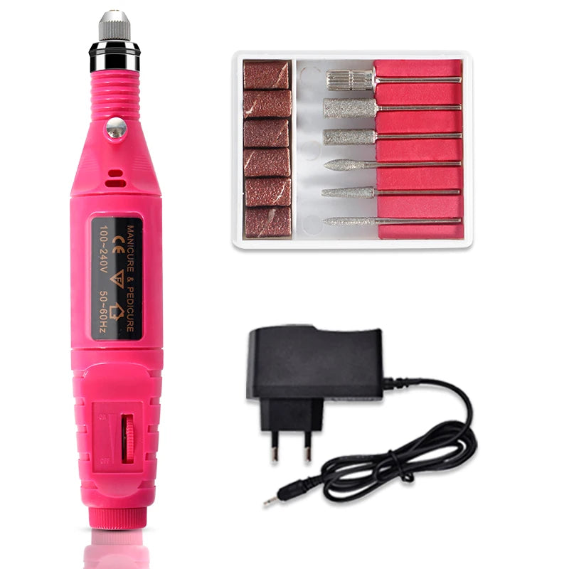 Kit de esmalte em gel com lâmpada UV para unhas, máquina elétrica de furadeira para unhas, kit de base e acabamento para unhas em gel Soak Off