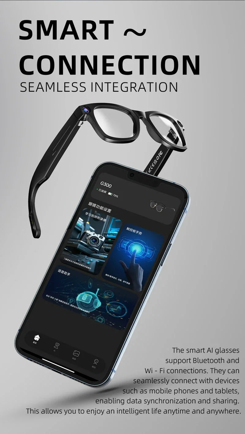 Xiaomi 4K Smart AI Glasses 800W pixel AI Shooting Camera HD Photo Video Voice Call Translation Waterproof Bluetooth AI Glasses