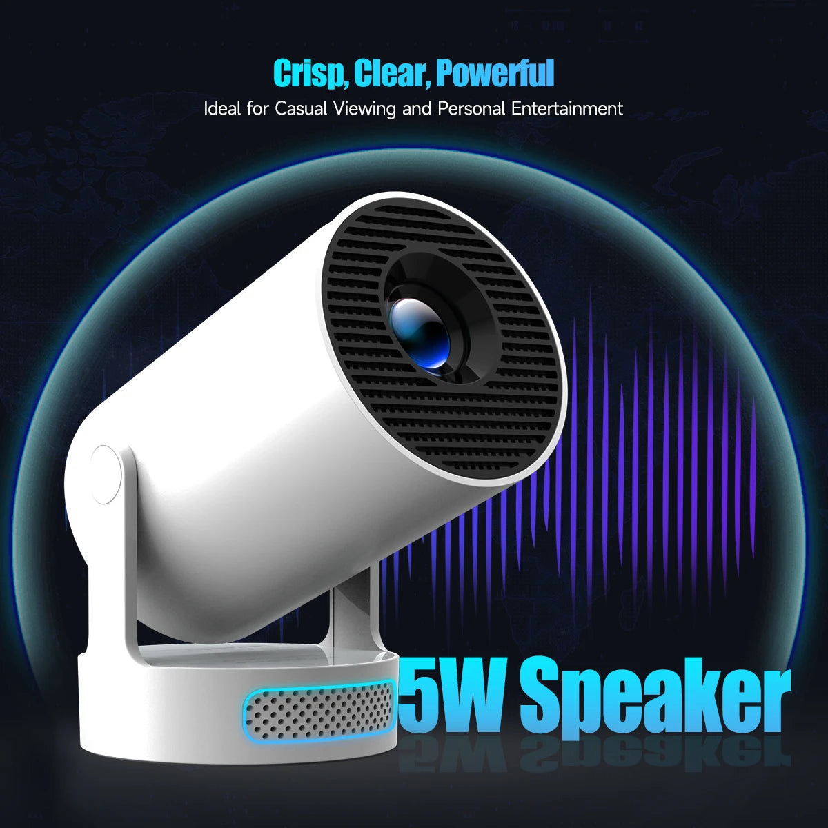 Projetor Magcubic Android 11 4K 1280*720P HY300 Pro + Dual Wifi 290ANSI Projetor Portátil de Cinema ao Ar Livre Flexível a 180° BT5.0