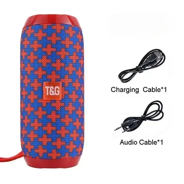 Caixa de Som Portátil Sem Fio Bluetooth Subwoofer Outdoor à Prova d'Água Alto-falante Estéreo Surround Suporte para Rádio FM e TF