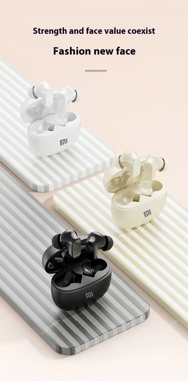 Xiaomi Wireless Bluetooth Earbuds In-Ear Noise Cancelling Secure Fit for Sports Hi-Fi Sound Long Battery Life Perfect for Life