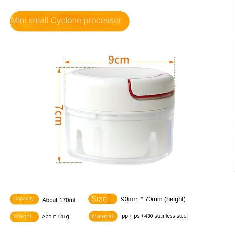 Moedor de carne manual 500/900ml, picador de alho giratório, triturador de alho, cortador de vegetais e cebola, acessórios de cozinha