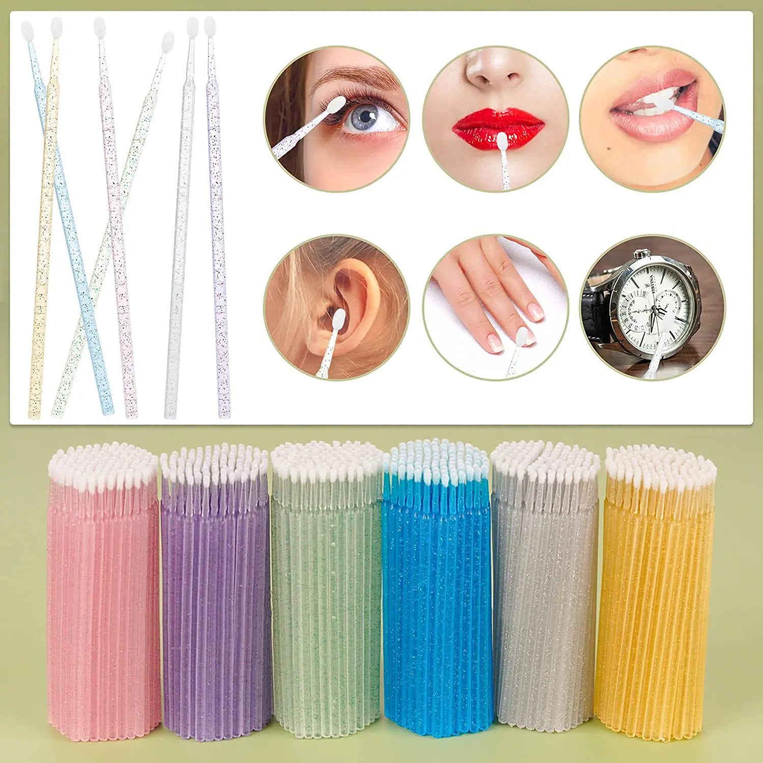 100 pçs/lote Micro Pincel Descartável Aplicador de Extensão de Cílios Pincel de Rímel Cílios Individuais para Mulheres Ferramentas de Maquiagem