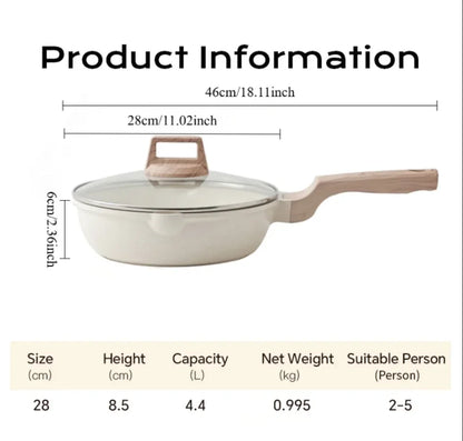 Conjunto de Panelas de Cerâmica DONNOR — Panelas e Frigideiras Antiaderentes, compatíveis com fogão de indução, para cozinha doméstica.