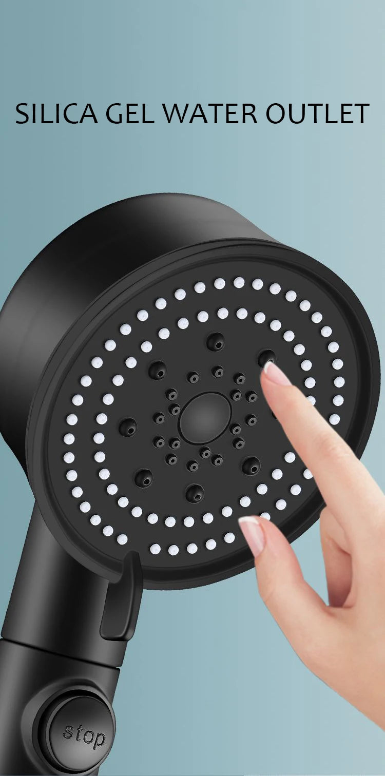 Chuveiro de alta pressão com temperatura inteligente, visor digital, graus de rotação, com ventilador pequeno, acessórios de banheiro ABS Rain