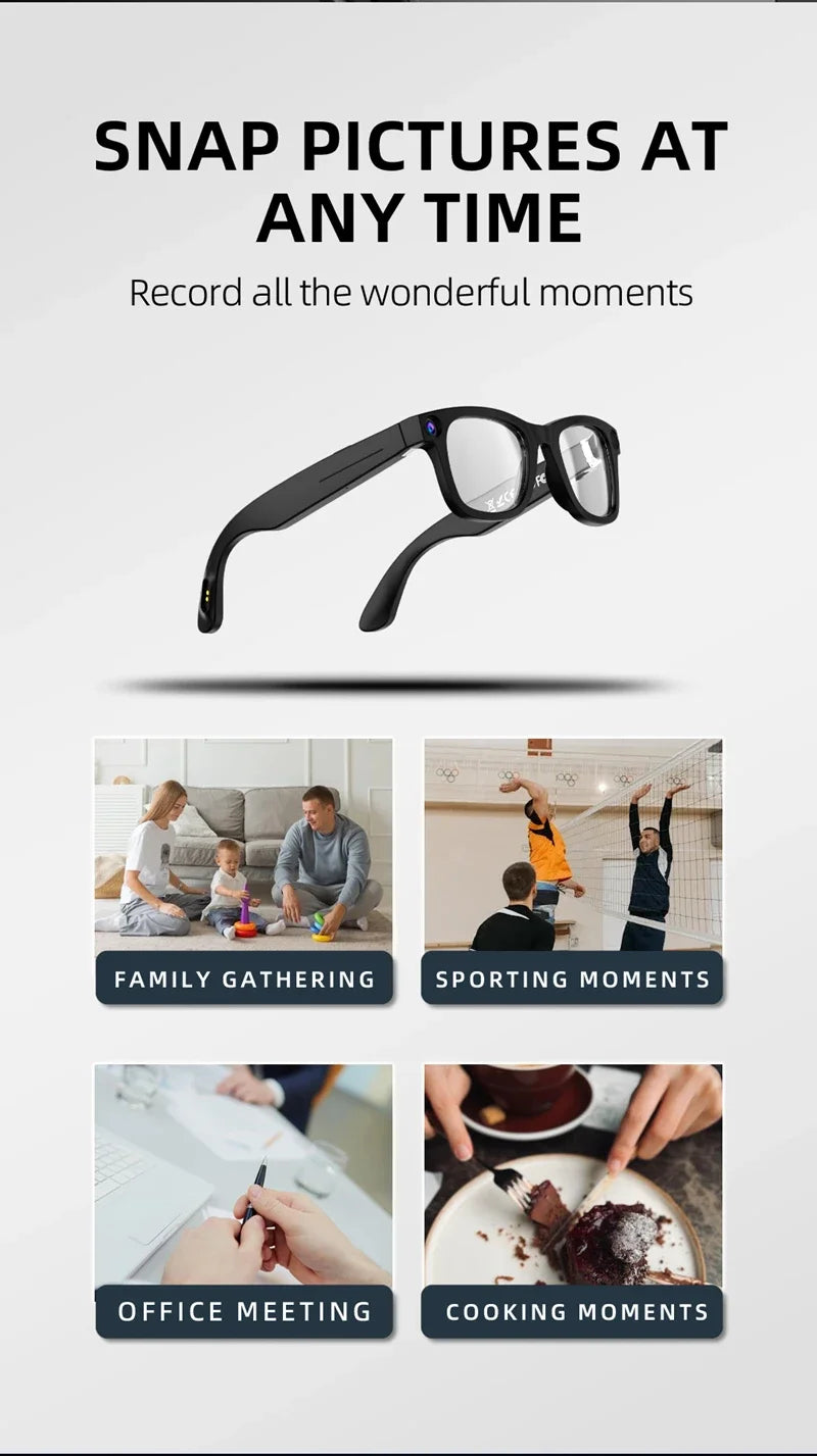 Xiaomi 4K Smart AI Glasses 800W pixel AI Shooting Camera HD Photo Video Voice Call Translation Waterproof Bluetooth AI Glasses