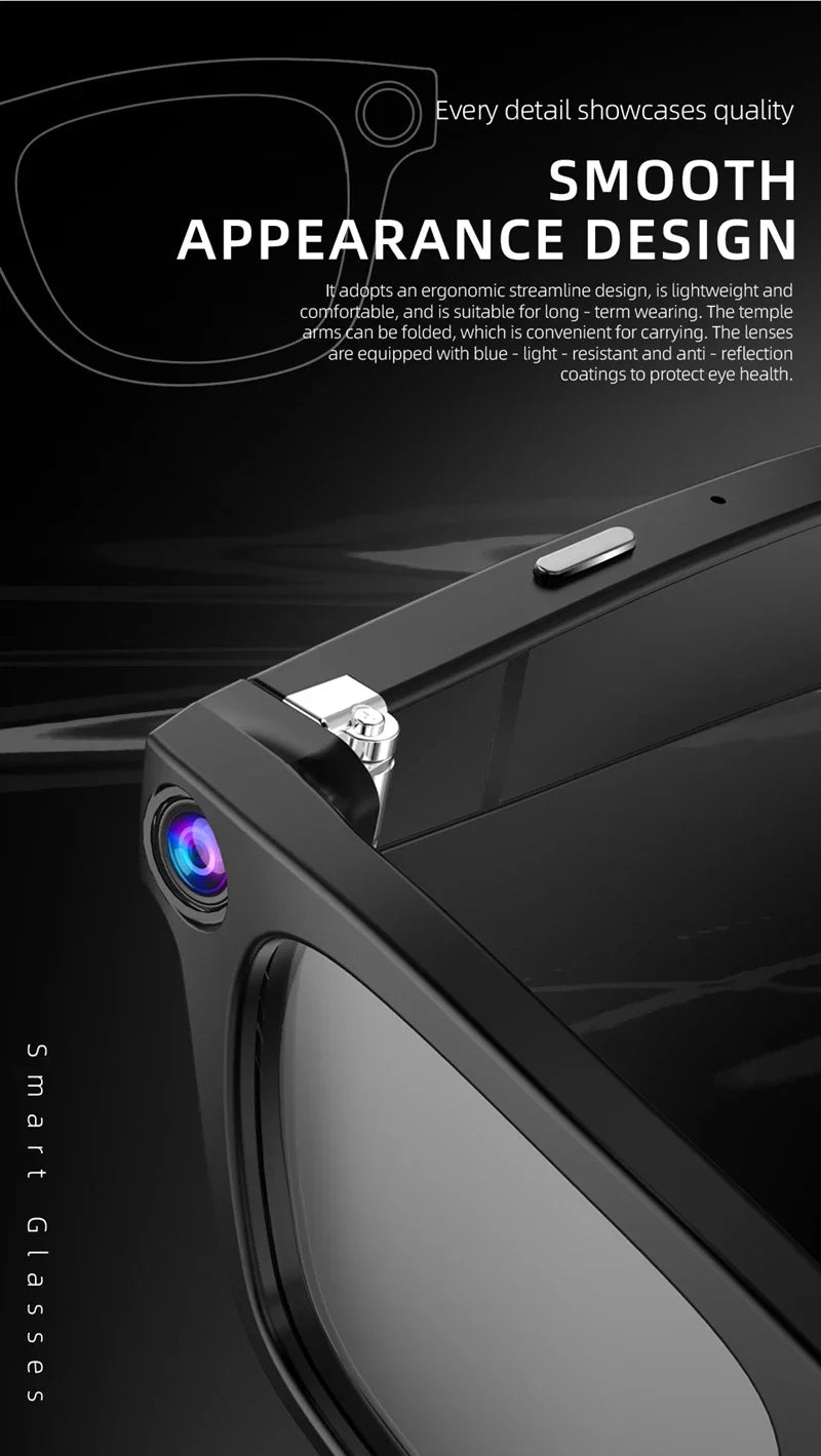 Xiaomi 4K Smart AI Glasses 800W pixel AI Shooting Camera HD Photo Video Voice Call Translation Waterproof Bluetooth AI Glasses