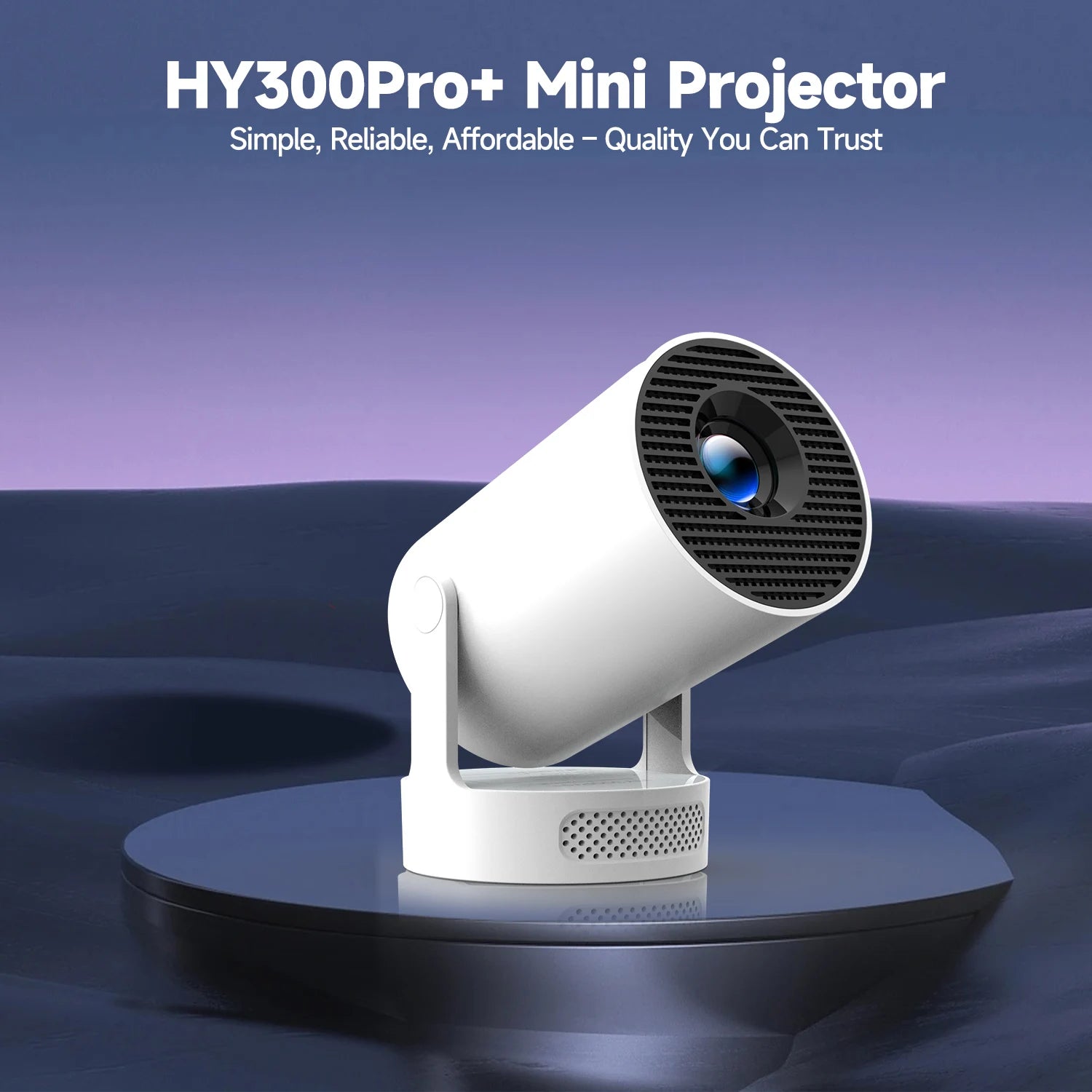 Projetor Magcubic Android 11 4K 1280*720P HY300 Pro + Dual Wifi 290ANSI Projetor Portátil de Cinema ao Ar Livre Flexível a 180° BT5.0