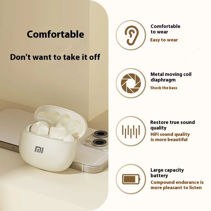 Xiaomi Wireless Bluetooth Earbuds In-Ear Noise Cancelling Secure Fit for Sports Hi-Fi Sound Long Battery Life Perfect for Life