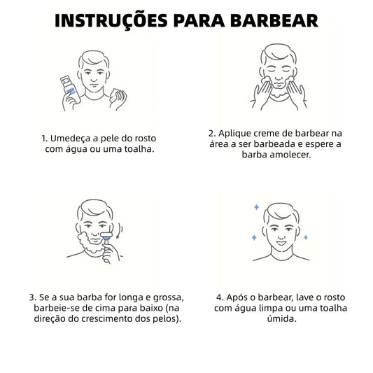 Refis de lâminas para barbeador masculino — opções com 4/8/12/16/20/24 cartuchos de lâmina de 3 camadas, para rosto, corpo, pelos e aparador de barba.