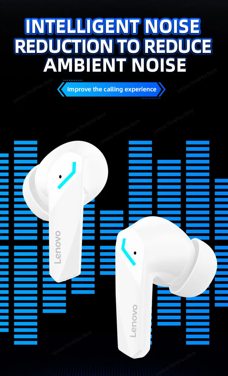 Lenovo GM2 Pro Wireless Headphones Earphones Bluetooth Touch Control Noise Reduction Stereo Earbuds Headsets for Xiaomi Iphone