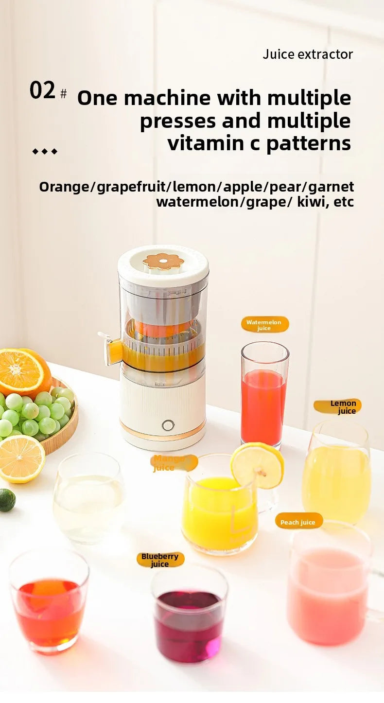 Um liquidificador mini portátil, recarregável via USB, automático e multifuncional que pode facilmente alcançar a separação de resíduos.