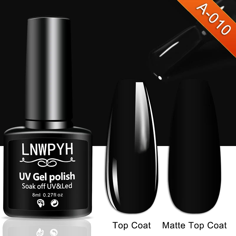 Kit de esmalte em gel com lâmpada UV para unhas, máquina elétrica de furadeira para unhas, kit de base e acabamento para unhas em gel Soak Off