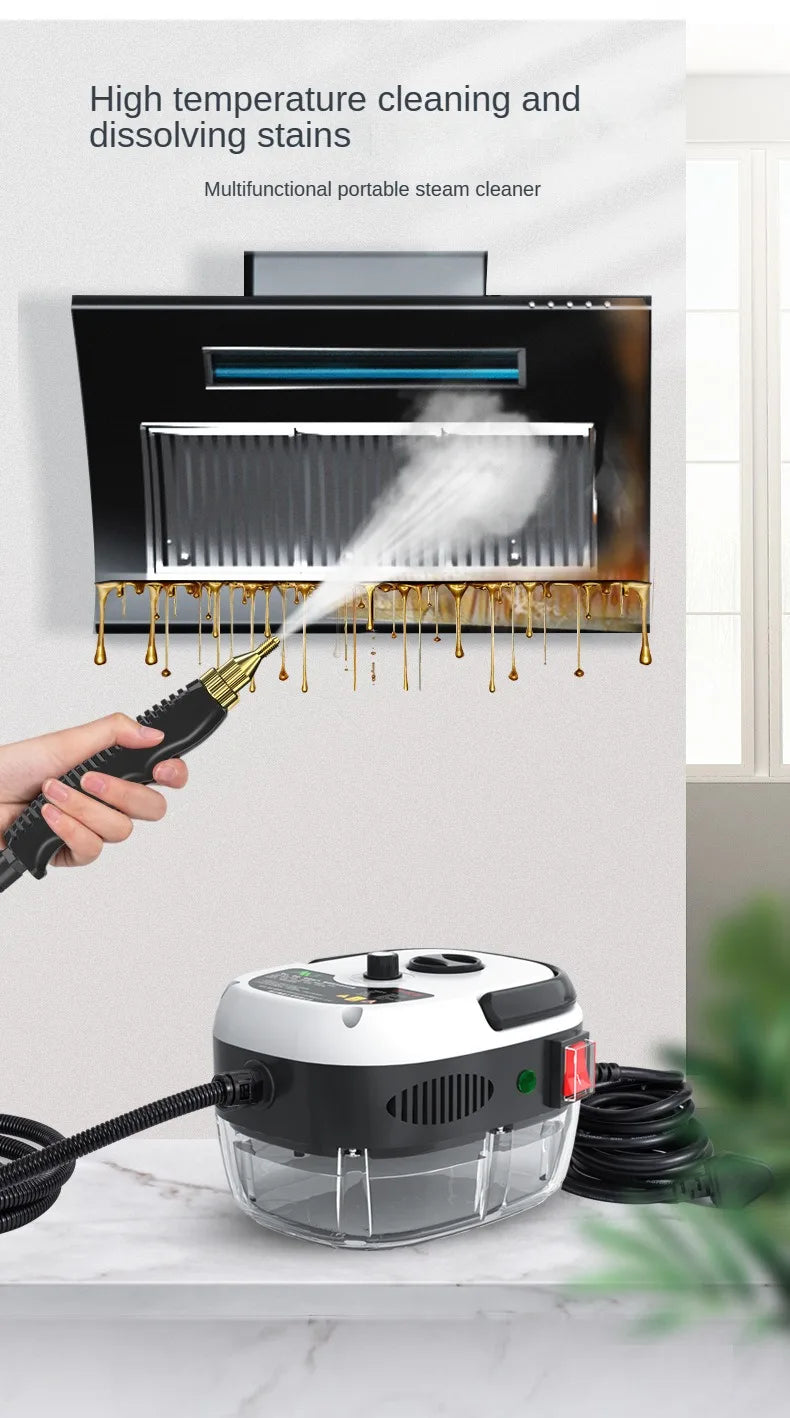 Limpador a vapor, esterilização de alta temperatura, ar condicionado, exaustor de cozinha, limpador a vapor para casa/carro, plugue americano 110V/plugue europeu 220V